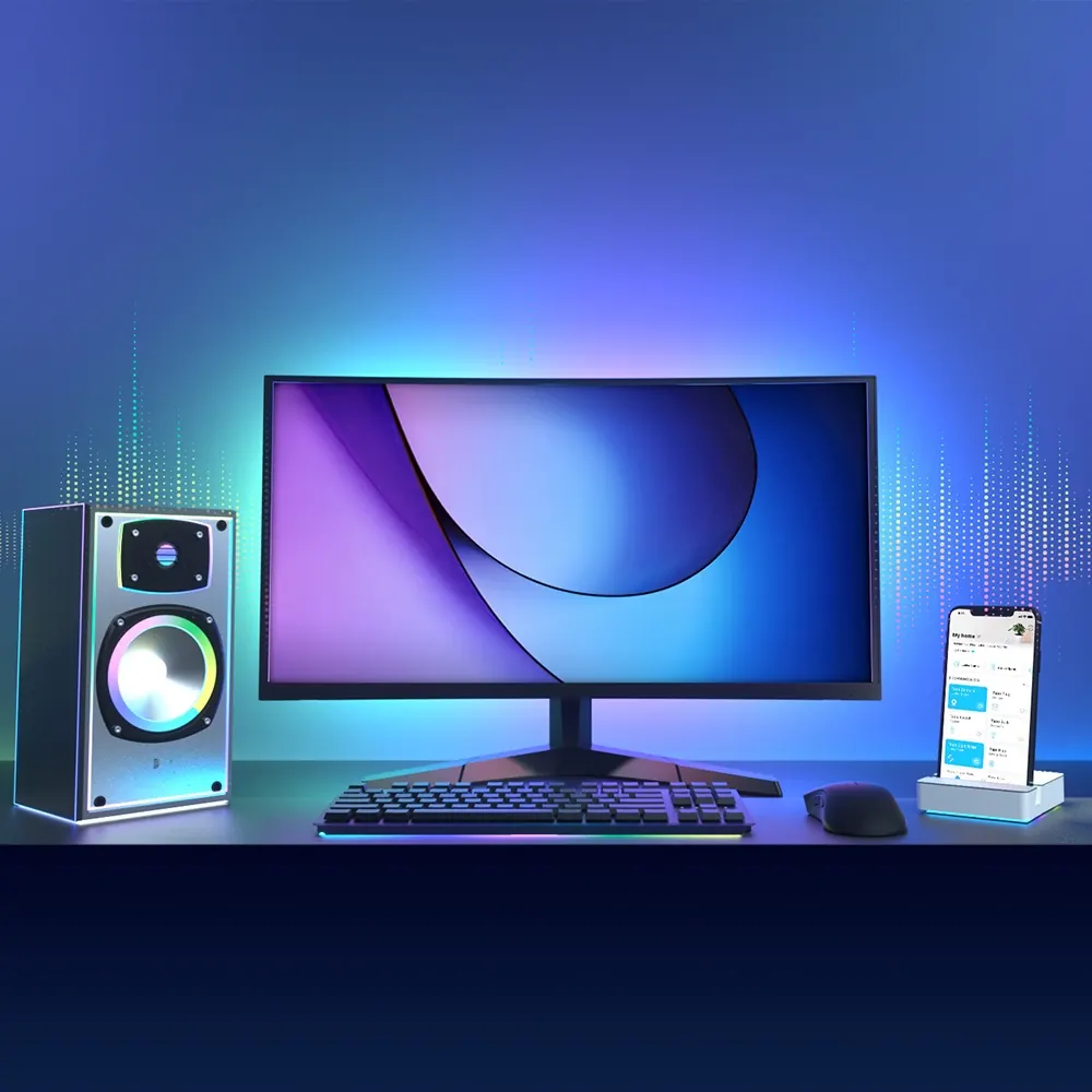 Iluminacion LED para televisor o monitor pensada para acompanar la pantalla