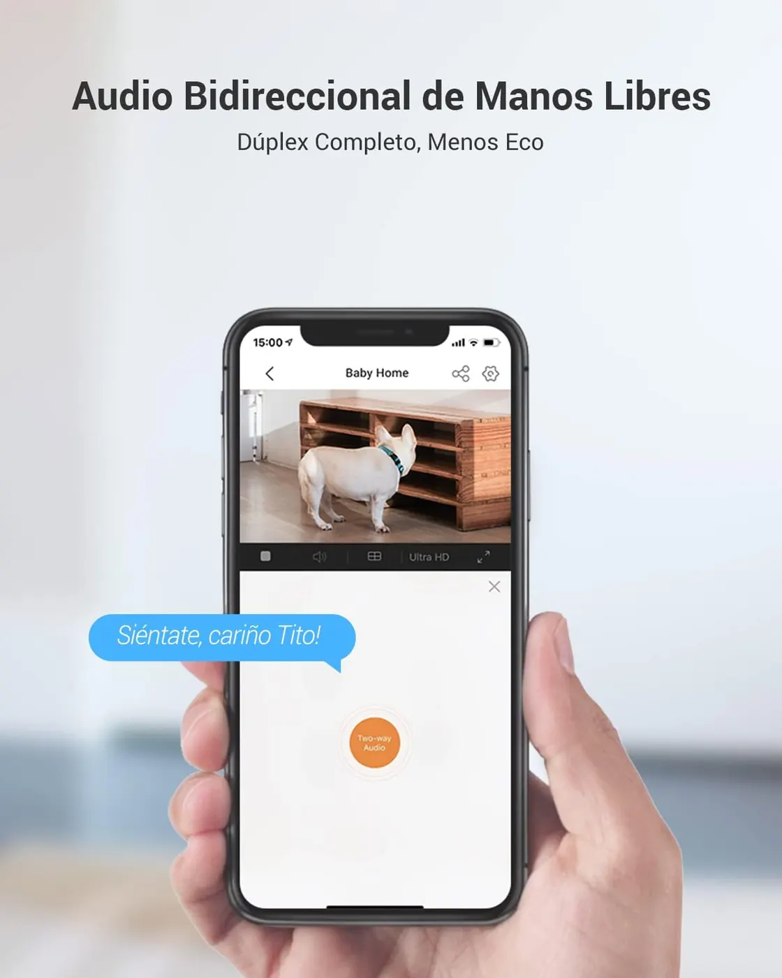 Consulta de una cámara EZVIZ C6N desde el móvil con audio bidireccional