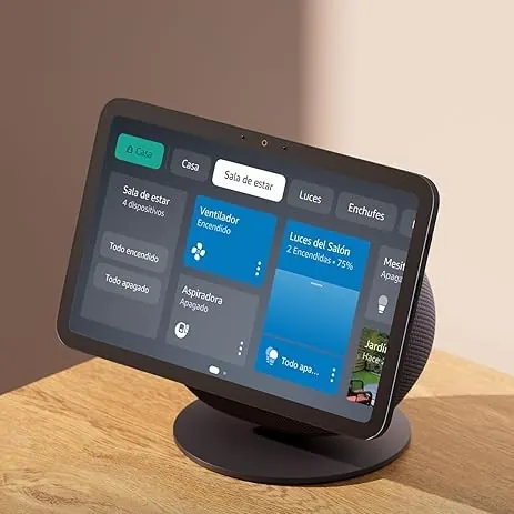 Echo Show con panel visual como ejemplo de pantalla útil para recetas, cámaras y hogar conectado