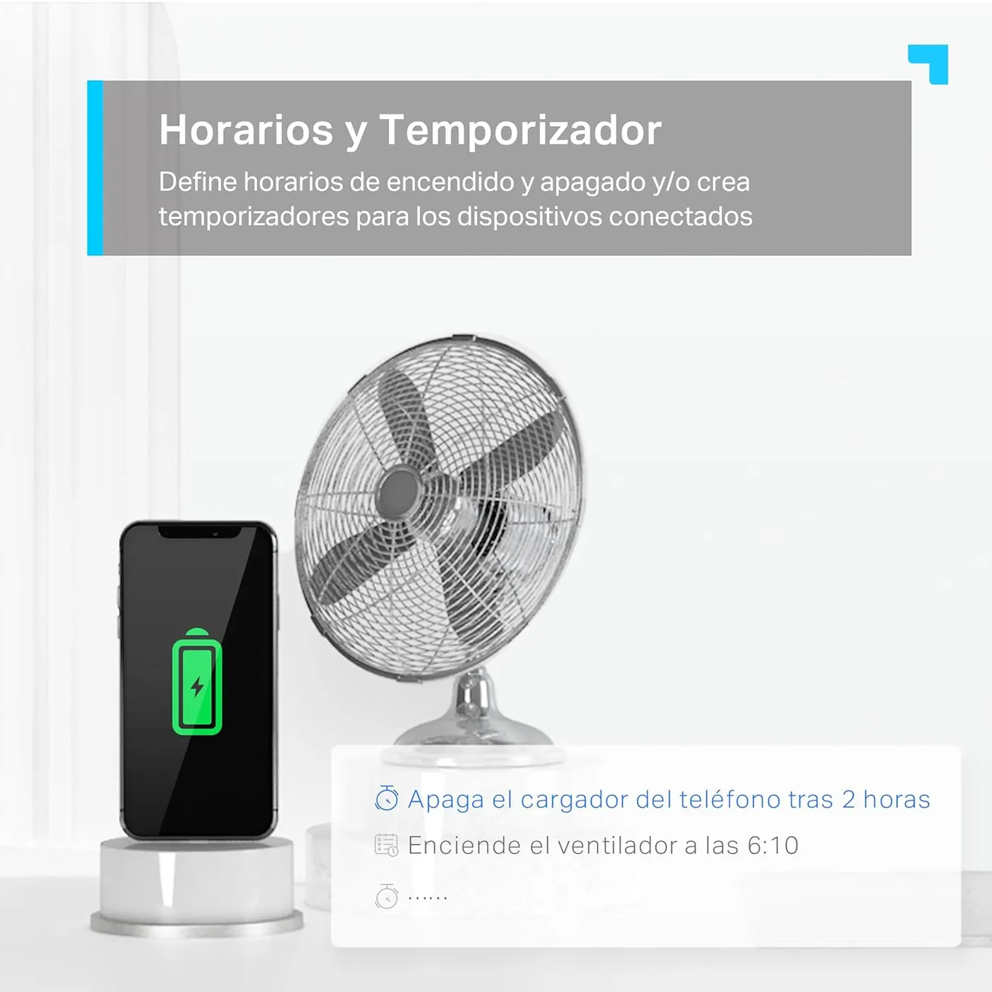 Enchufe inteligente usado en una rutina doméstica para controlar consumo y horarios